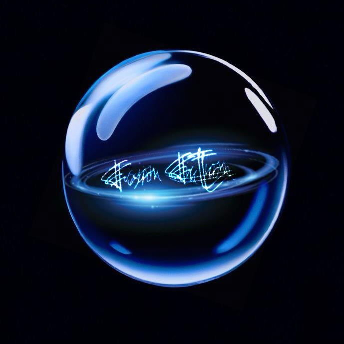 Clear crystal ball with blue light and 'Futurum' branding on a black background